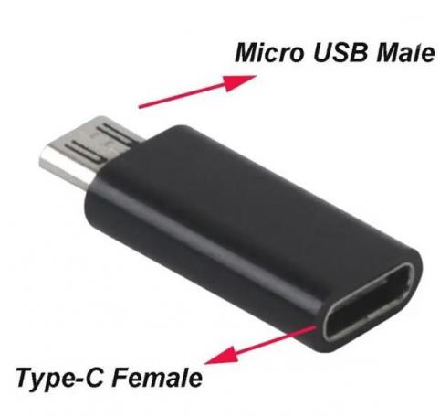 Adaptateur micro usb a usb-c femelle