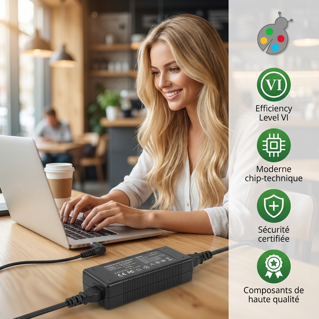 Chargeur ordinateur portable hp  probook 450 g3 p5s07ea