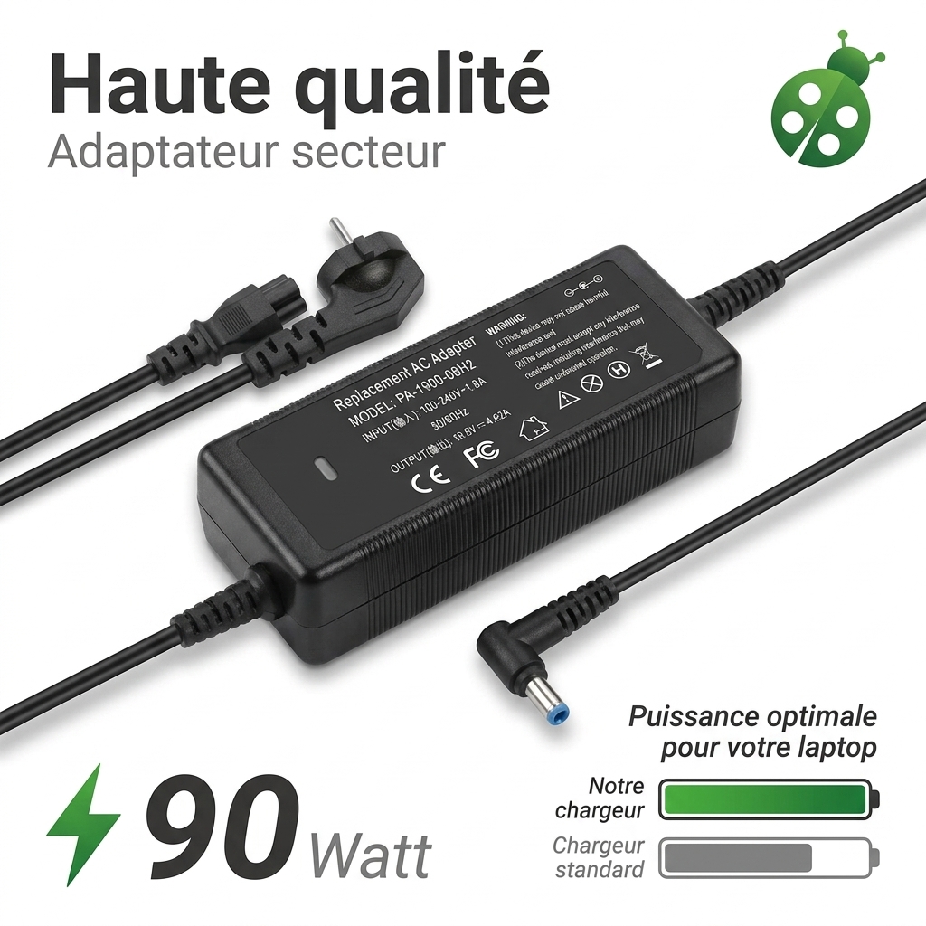 Chargeur ordinateur portable hp  notebook 17 cp0122nf