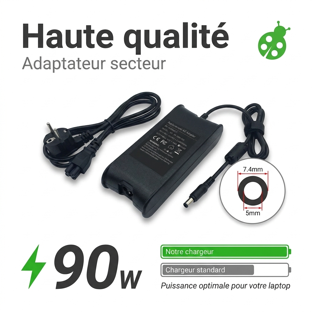 Chargeur ordinateur portable dell latitude 5590 h7x2f