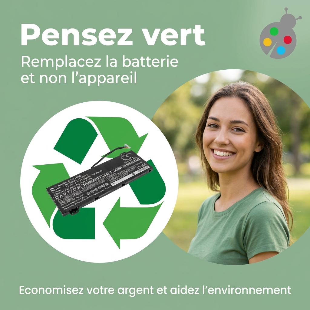 Batterie ordinateur portable acer nitro 5 an517 51 73sk