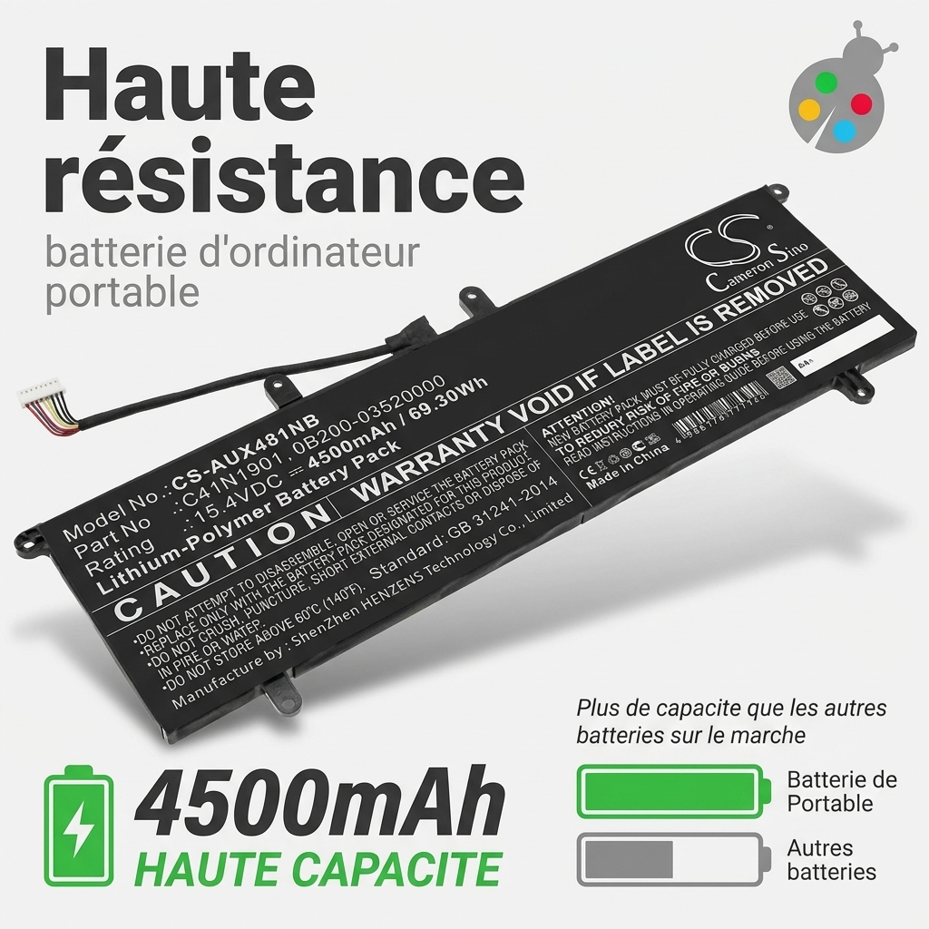 Batterie ordinateur portable asus zenbook duo ux482e