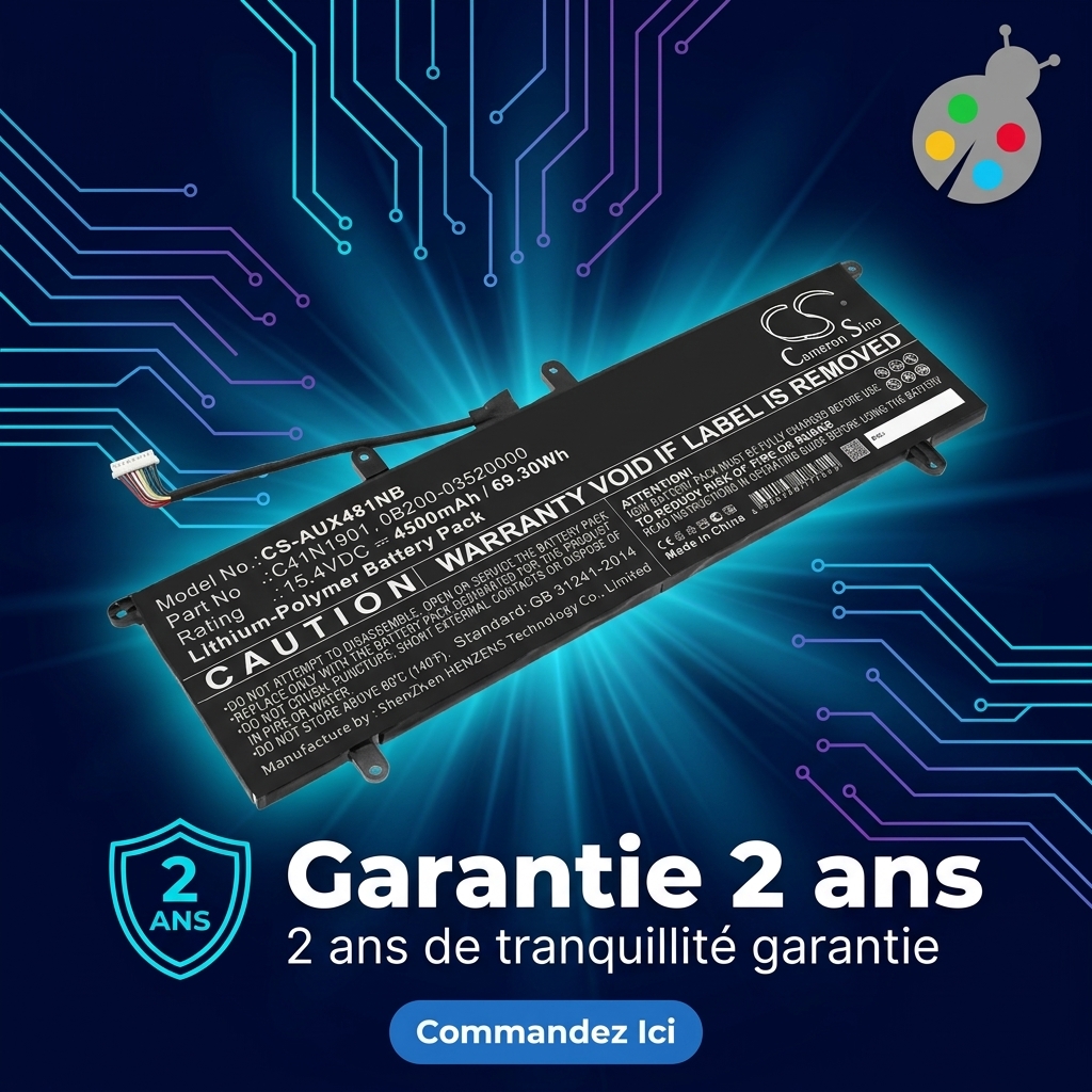 Batterie ordinateur portable asus zenbook duo ux482e