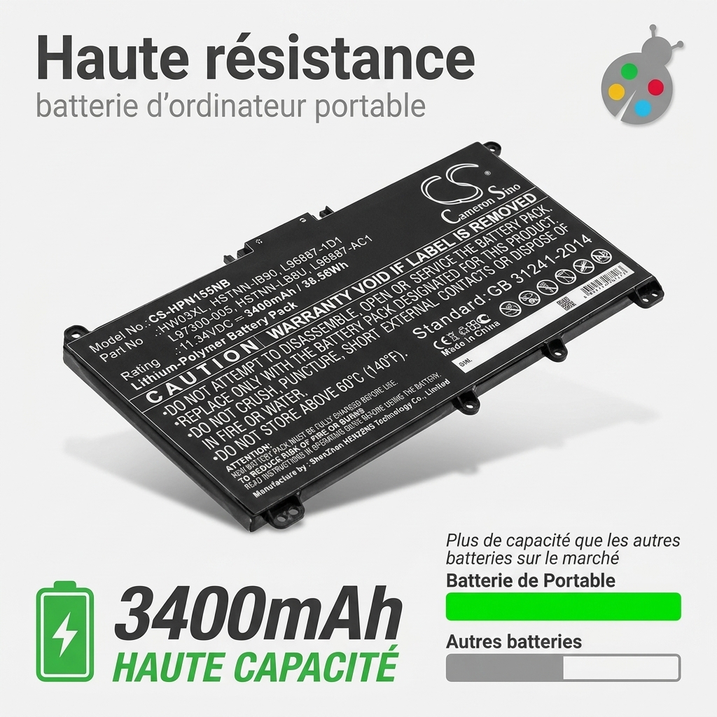 Batterie ordinateur portable hp pavilion 15 eg0073cl
