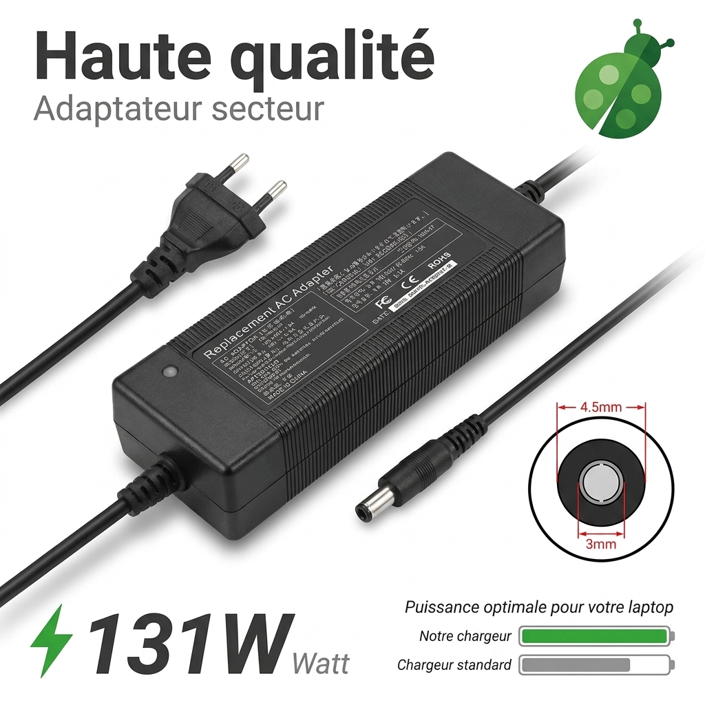 Chargeur ordinateur portable dell inspiron 16 plus 7620