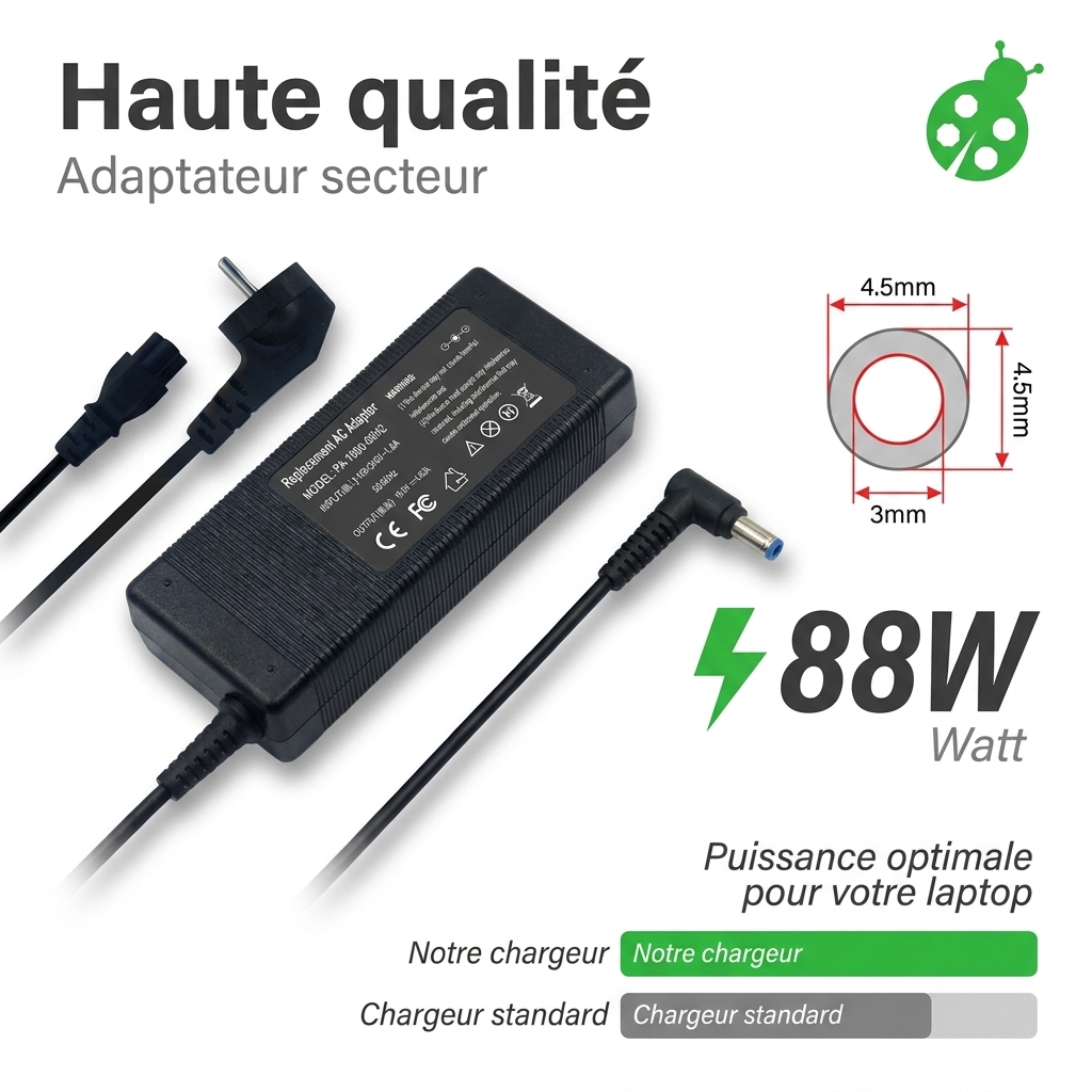 Chargeur ordinateur portable dell inspiron 17 7791 2 in 1
