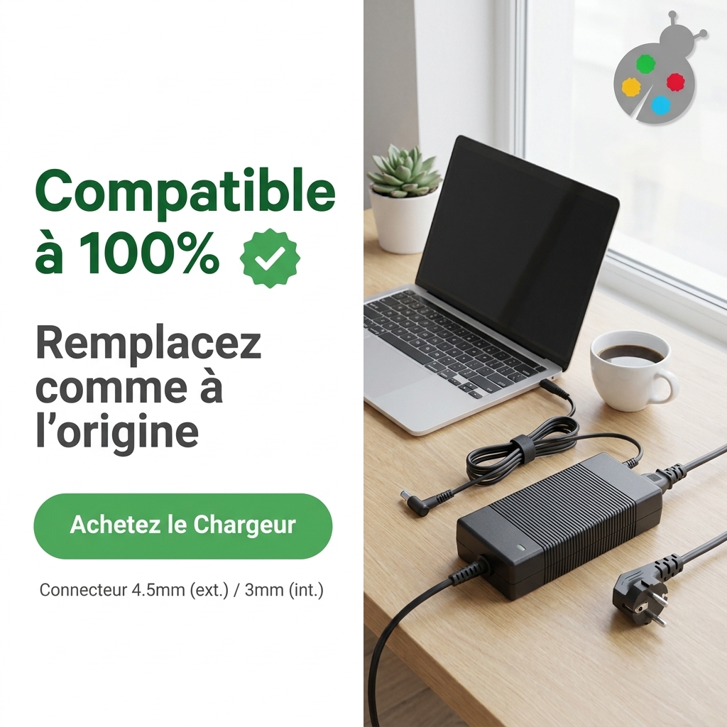 Chargeur ordinateur portable dell inspiron 17 7791 2 in 1