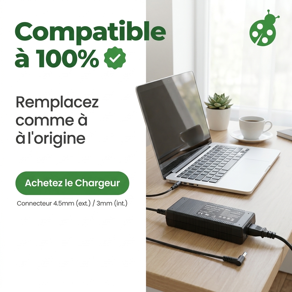 Chargeur ordinateur portable hp  pavilion 15 au113nf