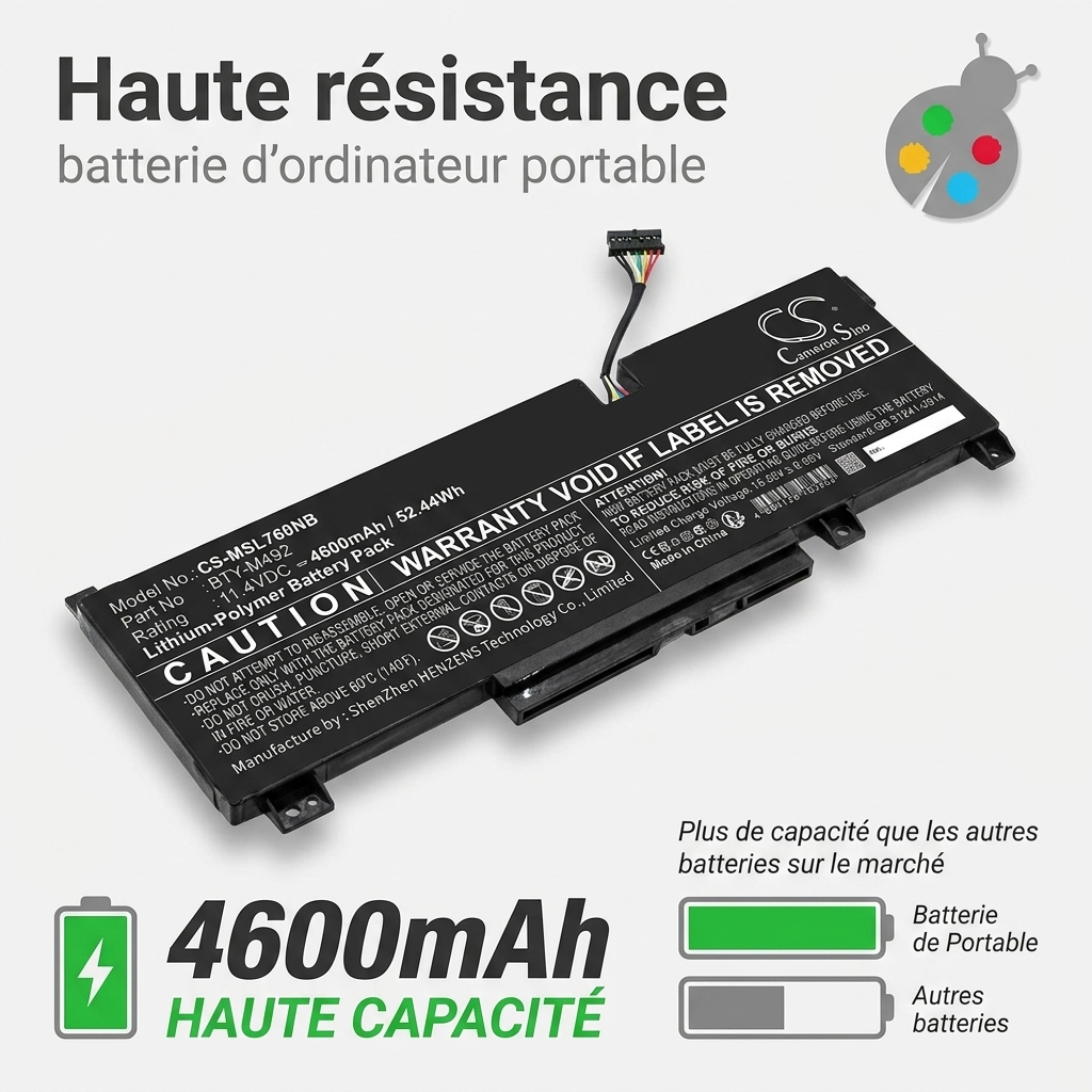 Batterie ordinateur portable msi katana gf76 11sc 484xtr