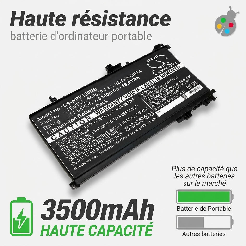 Batterie ordinateur portable hp pavilion 15 bc017nf