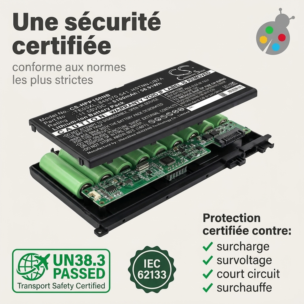 Batterie ordinateur portable hp pavilion 15 bc017nf