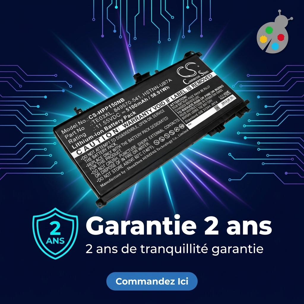 Batterie ordinateur portable hp pavilion 15 bc017nf