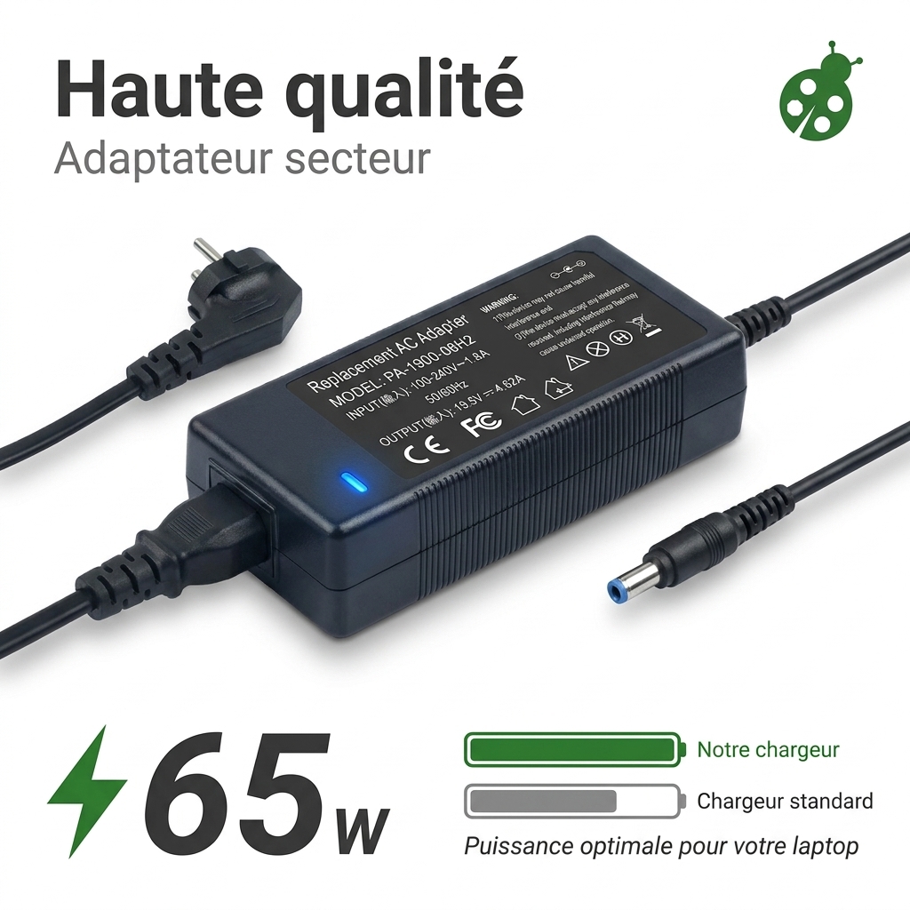 Chargeur ordinateur portable dell dc15250
