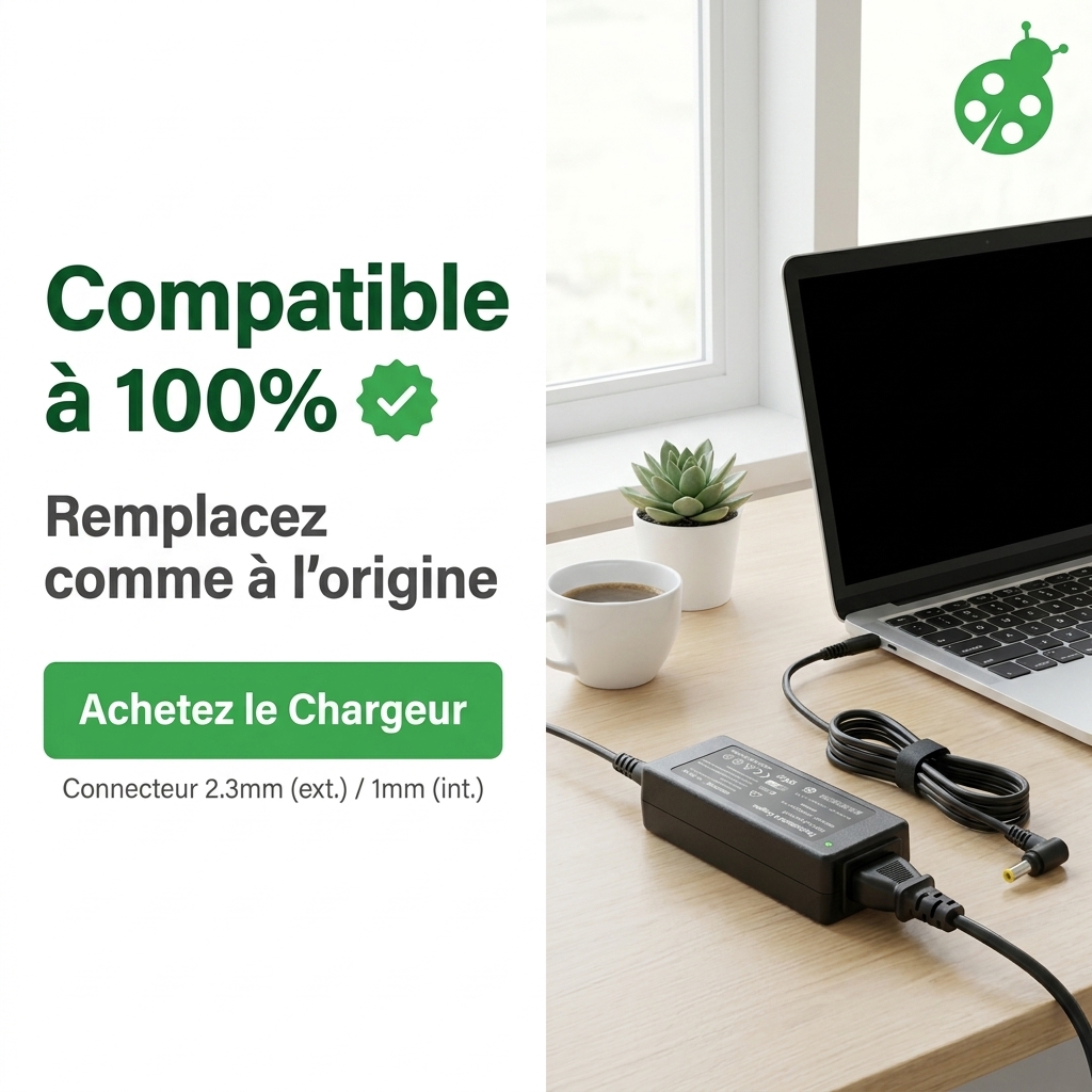 Chargeur ordinateur portable asus eee pc 1001px