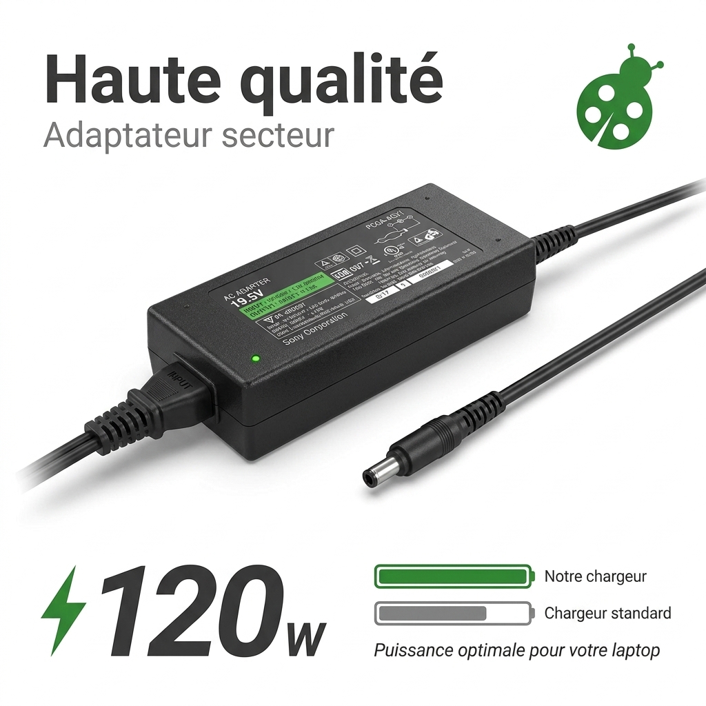 Chargeur ordinateur portable sony vaio pcg 8l3l
