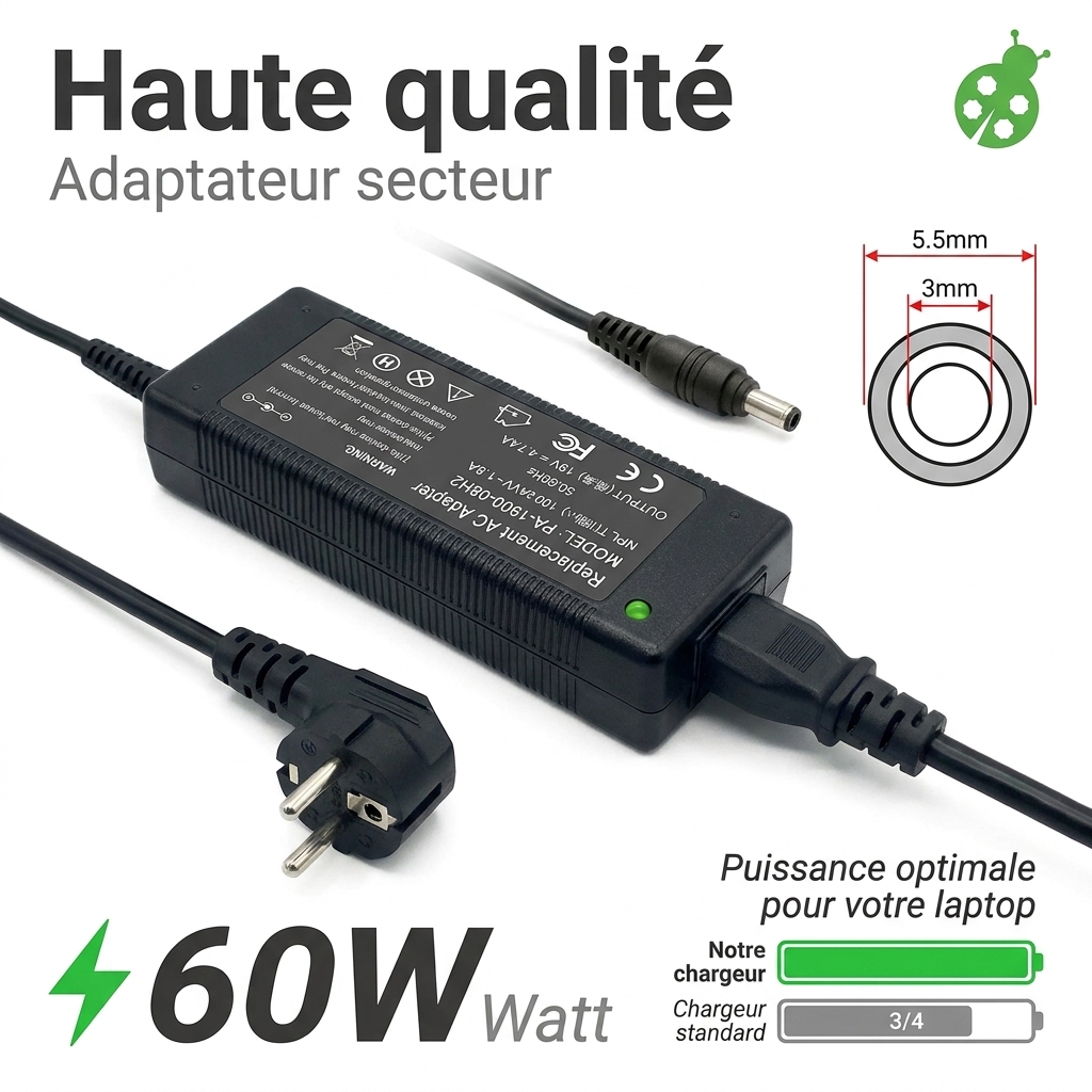 Chargeur samsung np r730 ja01fr