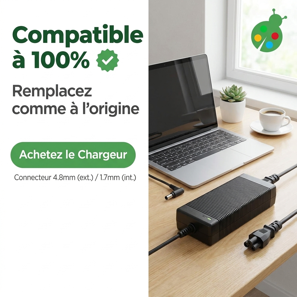 Chargeur ordinateur portable hp  sleekbook 15 b154sf