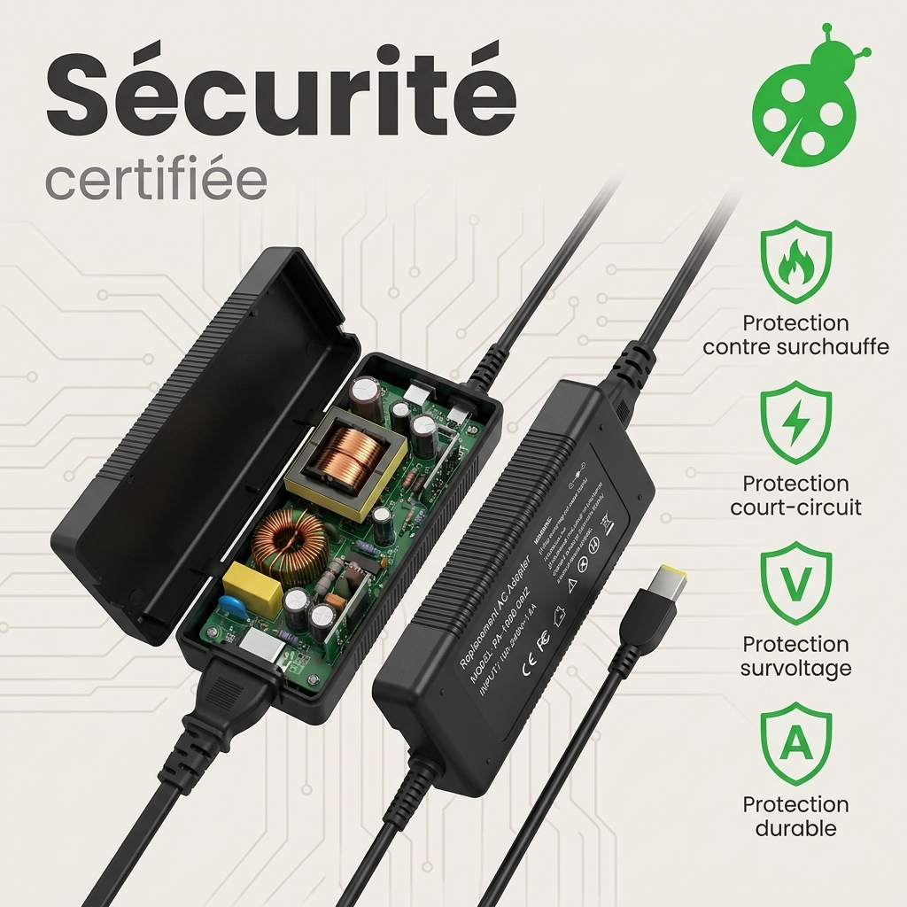 Chargeur ordinateur portable lenovo ideapad 720 15ikb (81ag0037ge)