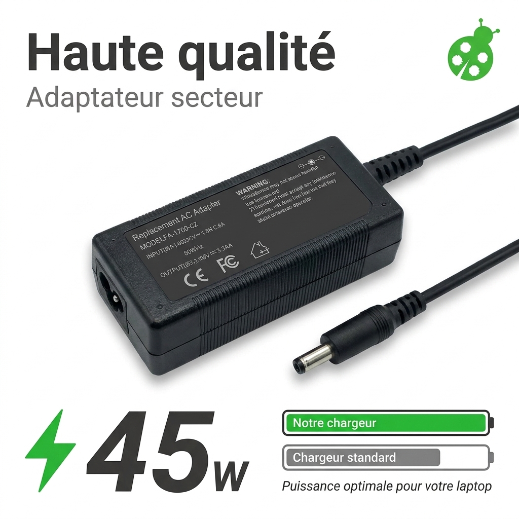 Chargeur ordinateur portable asus eee pc 1015e 2b