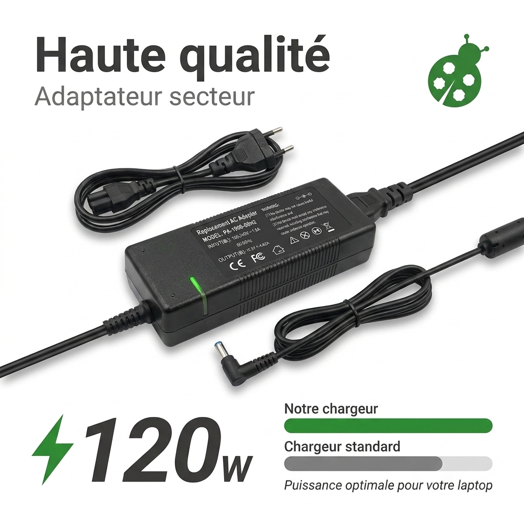Chargeur ordinateur portable hp  pavilion 15 cx0076tx