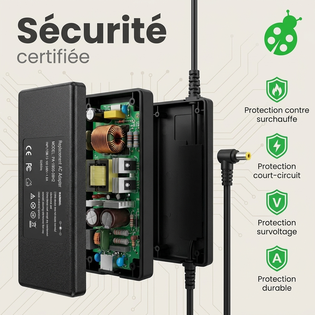 Chargeur ordinateur portable msi gl63 8rc 068