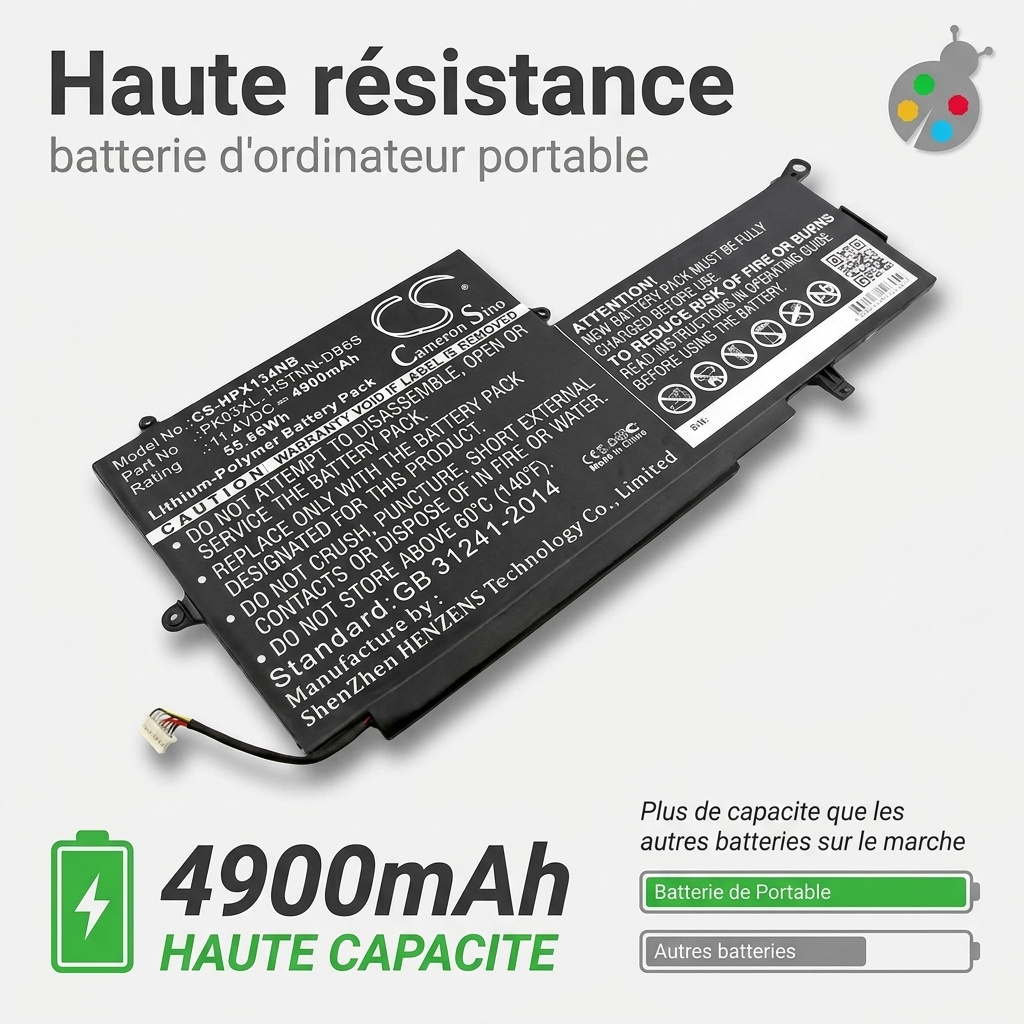 Batterie ordinateur portable hp spectre x360 convertible pc