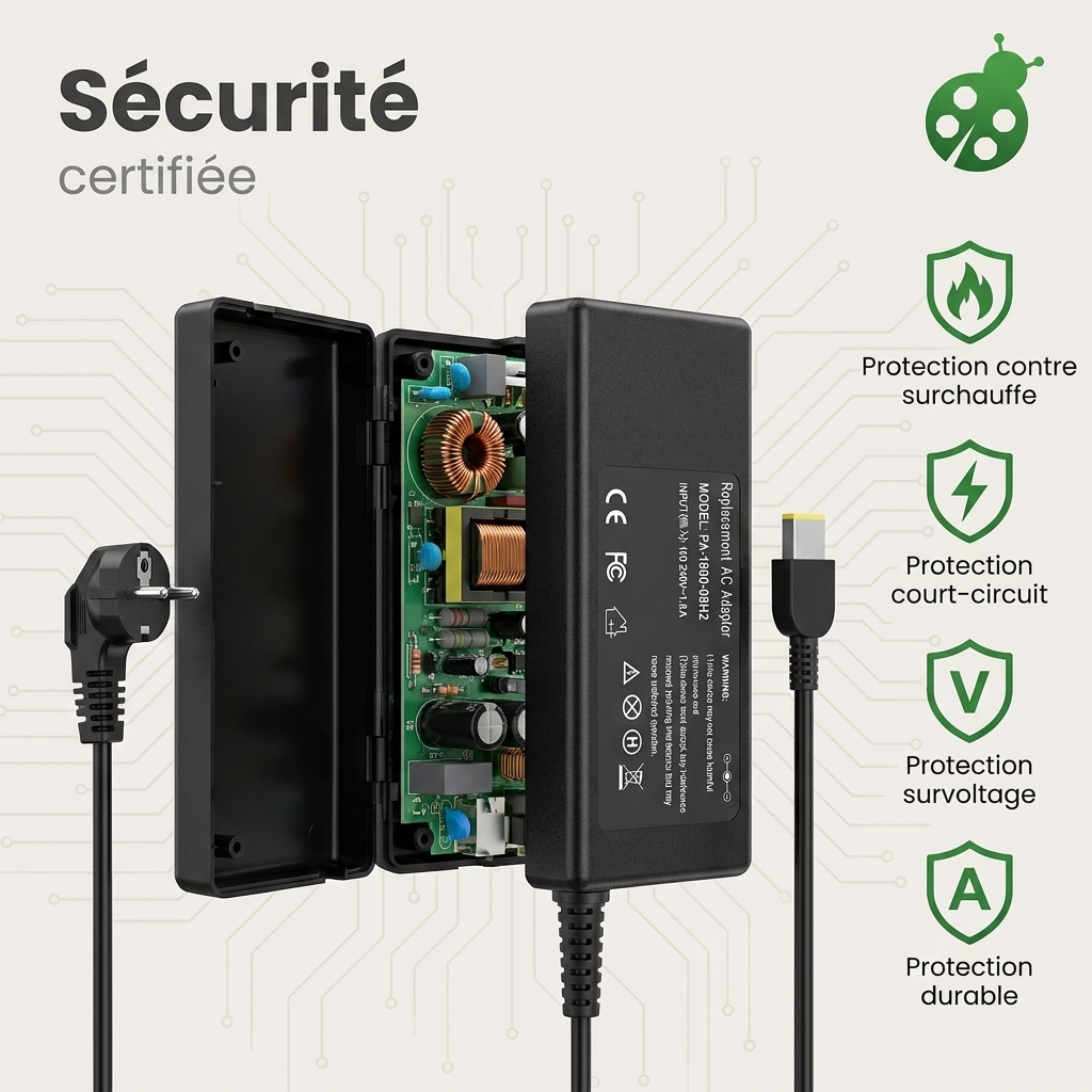 Chargeur ordinateur portable lenovo ideapad 300 17isk