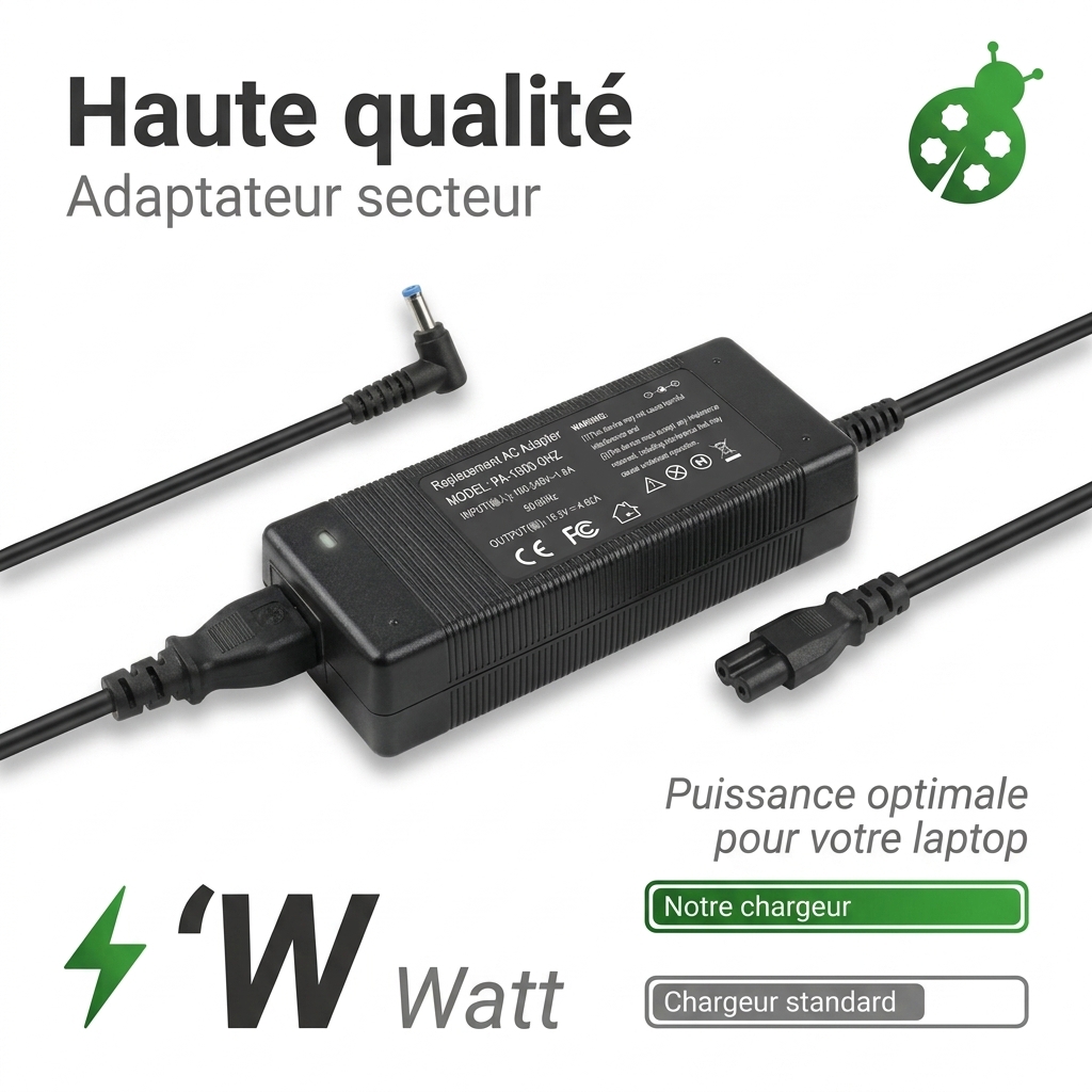 Chargeur ordinateur portable hp  pavilion x360 14 ba010ca