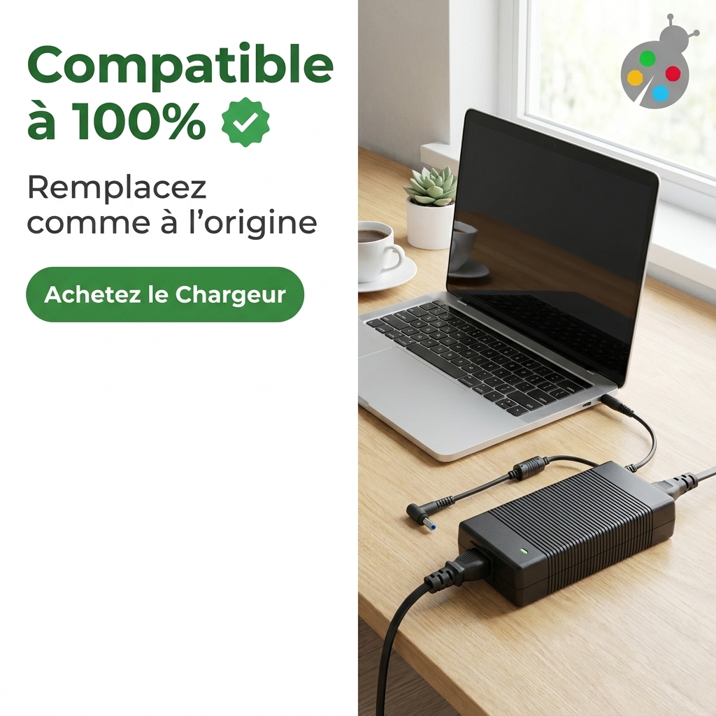 Chargeur ordinateur portable hp  pavilion x360 14 ba010ca
