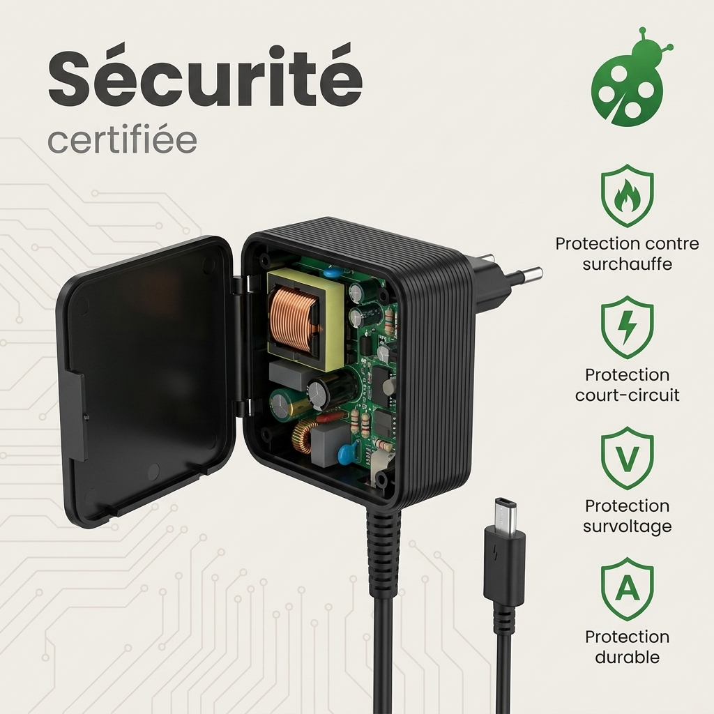 Chargeur ordinateur portable asus e202