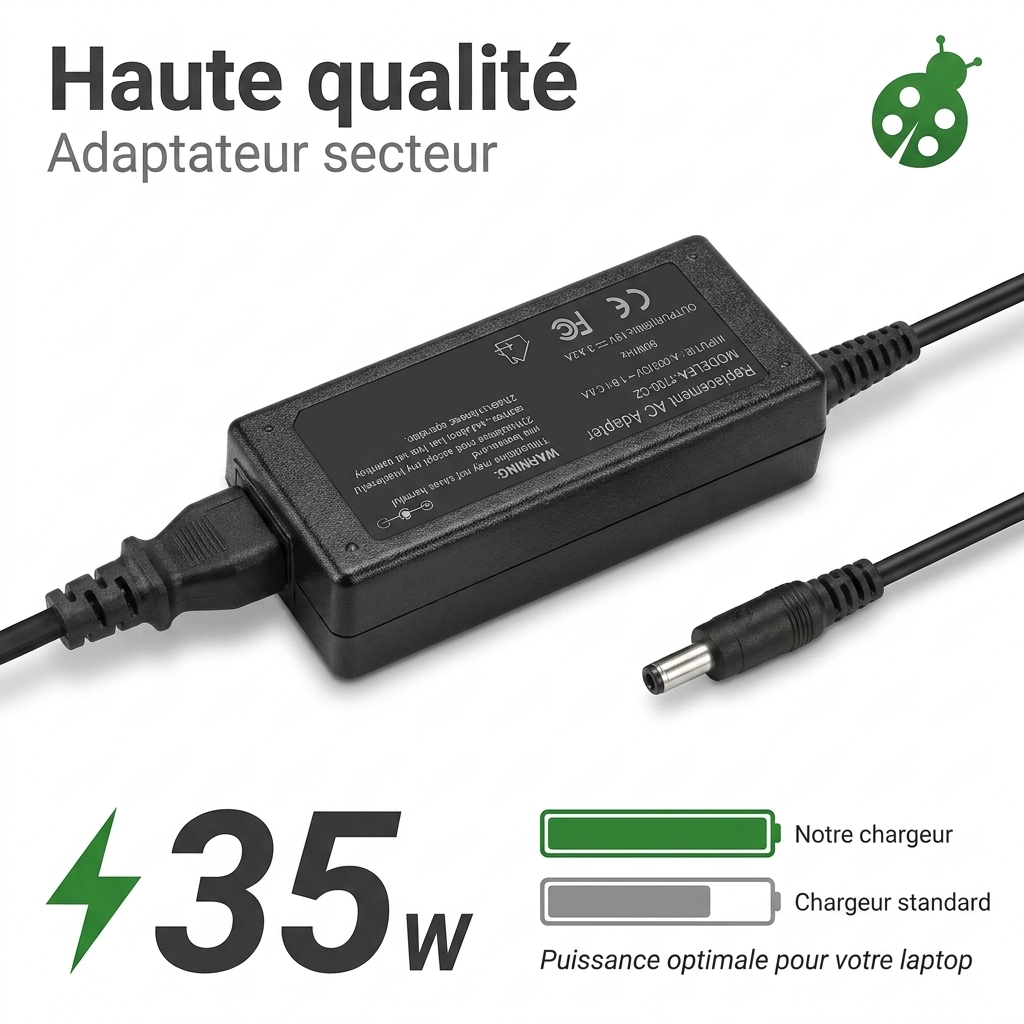 Chargeur ordinateur portable asus vivobook s200e ct206h