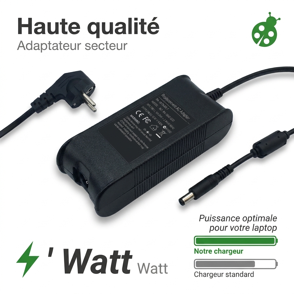 Chargeur ordinateur portable dell latitude e5570 7.4 v