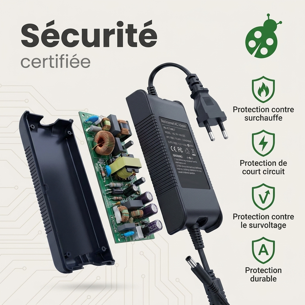 Chargeur ordinateur portable dell latitude e5570 7.4 v