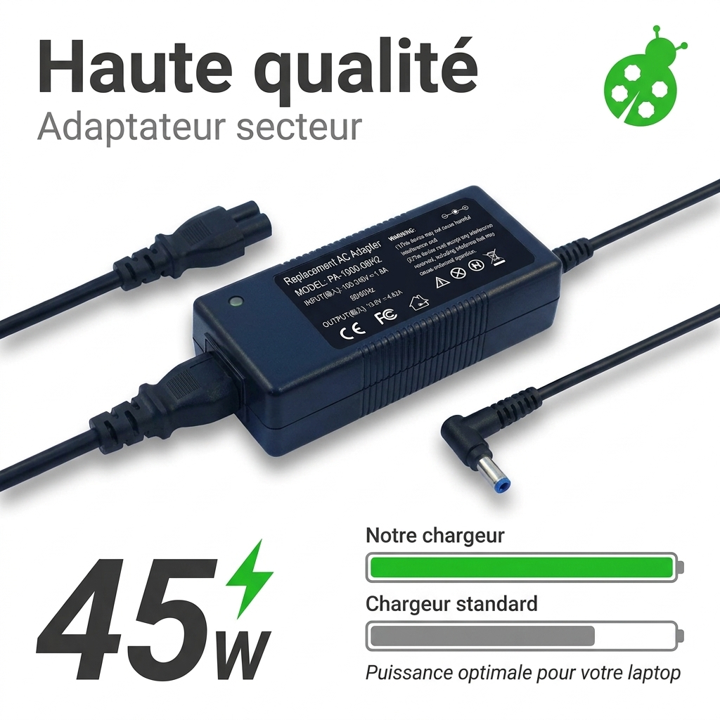 Chargeur ordinateur portable hp  pavilion 13 an0024nf