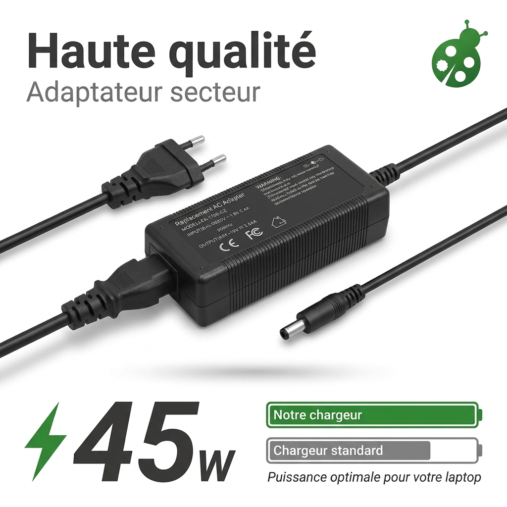 Chargeur ordinateur portable asus r509da ej107t