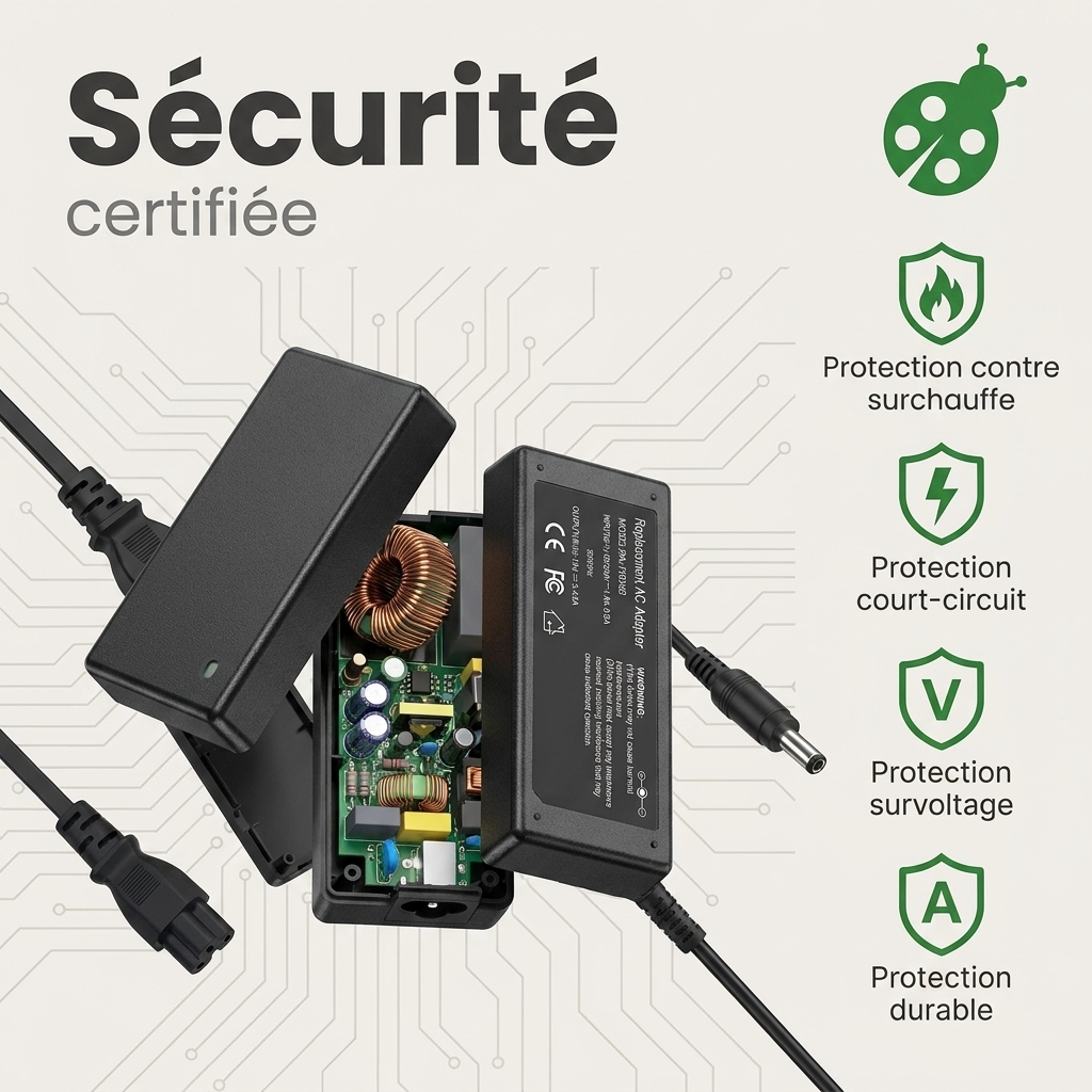 Chargeur ordinateur portable asus k509fa