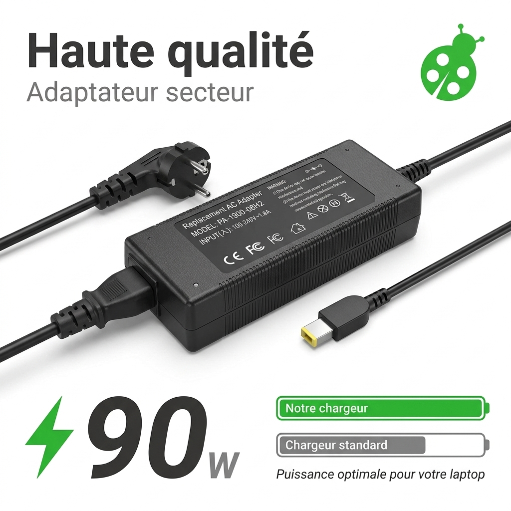 Chargeur ordinateur portable lenovo thinkpad t460s 20f9003cus