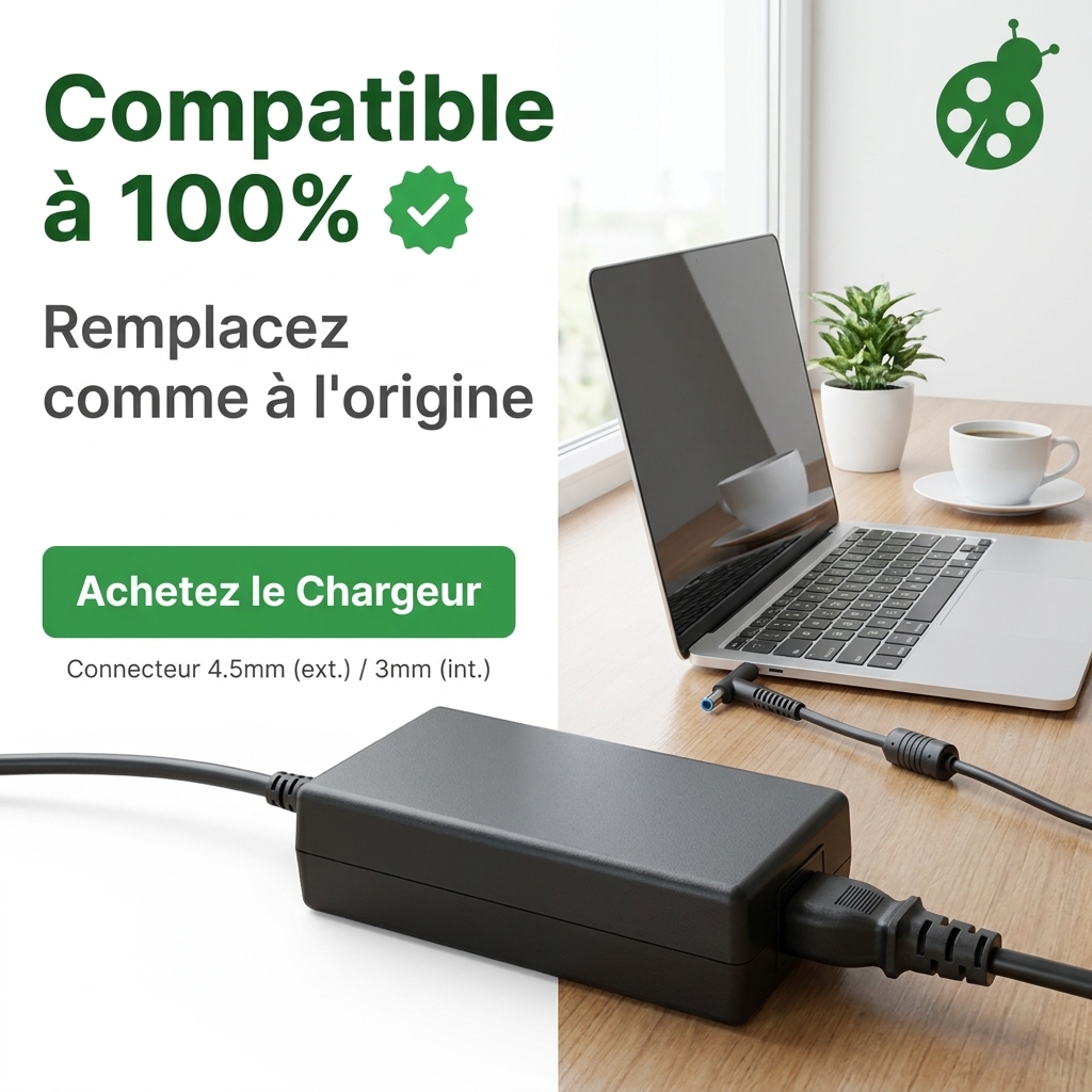 Chargeur ordinateur portable hp  pavilion power 15 cb040nd
