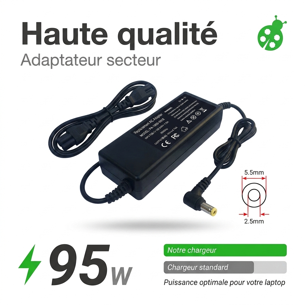 Chargeur ordinateur portable packard bell onetwo s3480