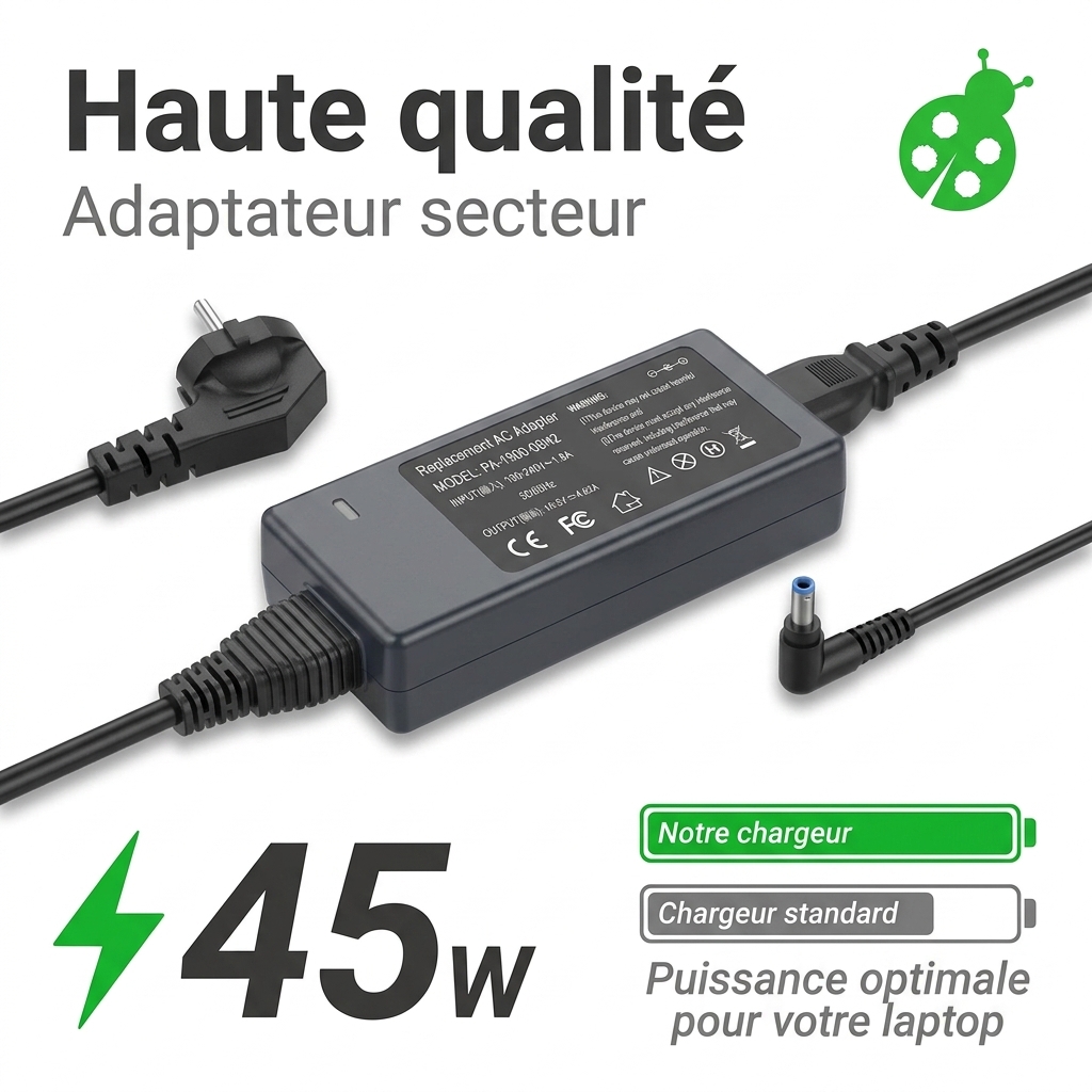 Chargeur ordinateur portable hp  14s fq0011nf