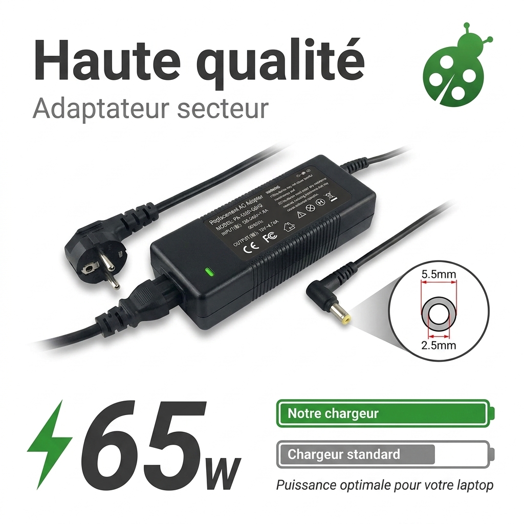 Chargeur ordinateur portable acer aspire 3 a315 23 r7c5ath