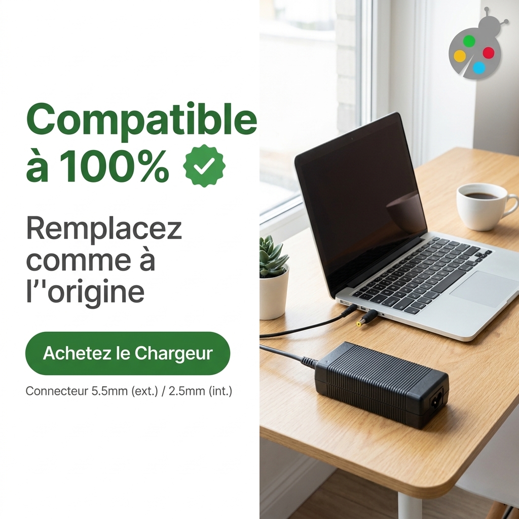 Chargeur ordinateur portable toshiba dynabook satellite pro l50 g 132