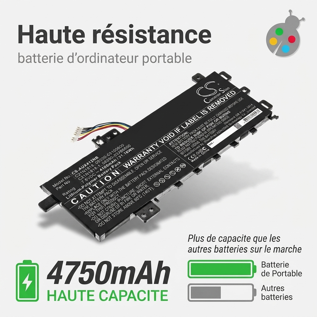 Batterie ordinateur portable asus vivobook s14 s412da ek005t