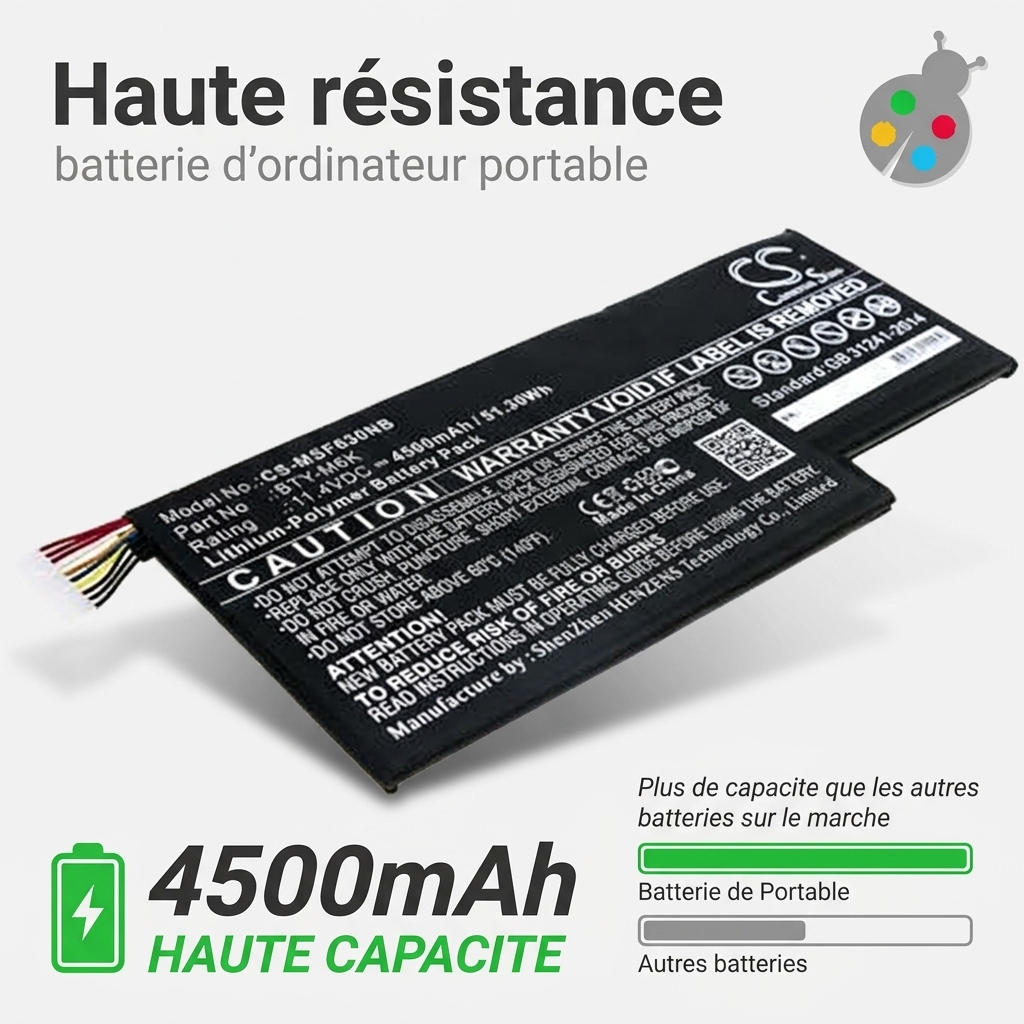 Batterie ordinateur portable msi gf75