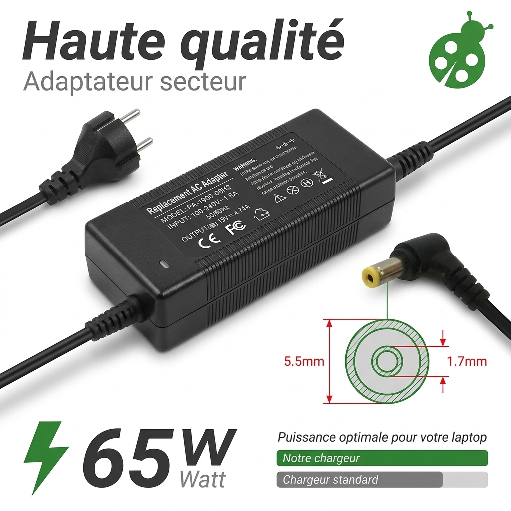 Chargeur ordinateur portable acer aspire es1 431 c9ch