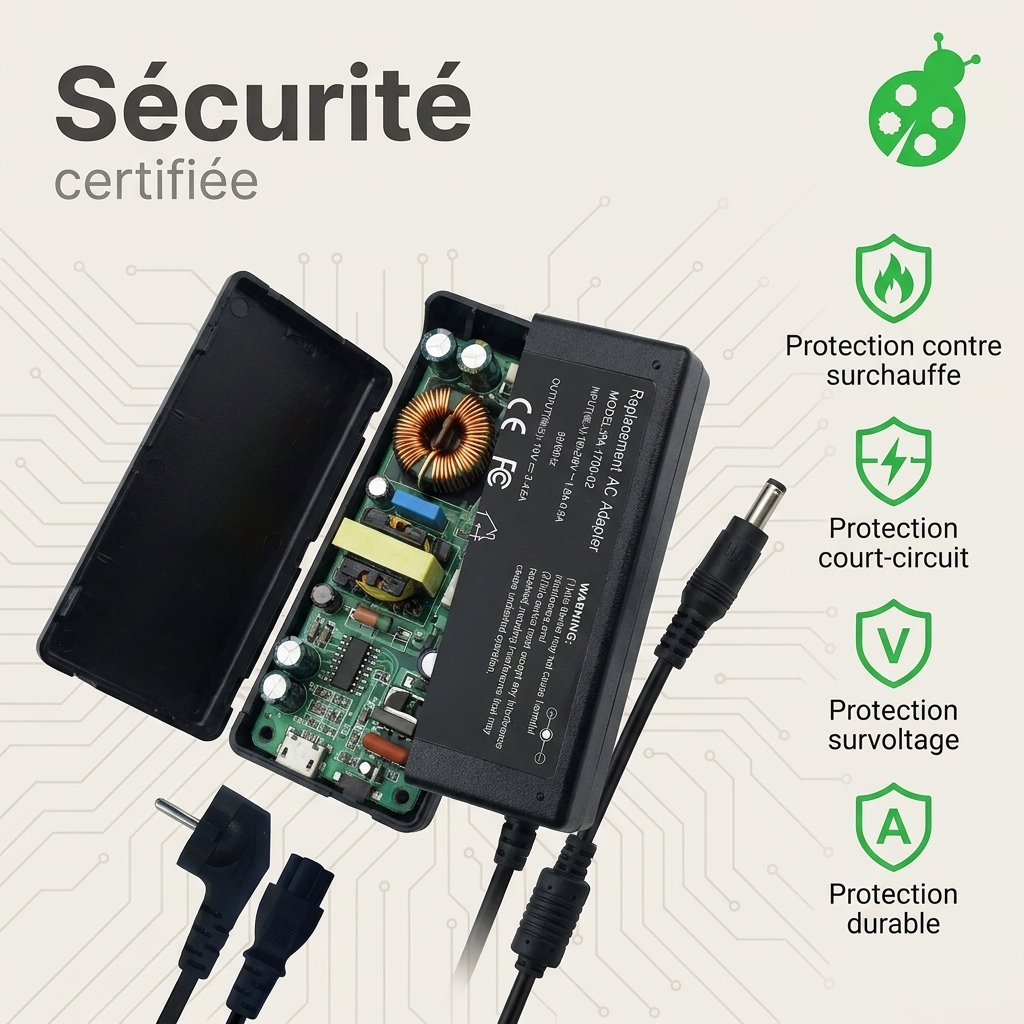 Chargeur ordinateur portable asus m509da ej707t