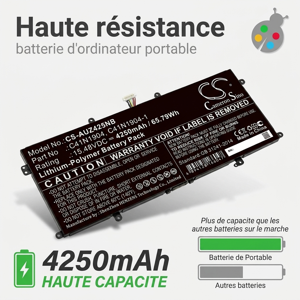 Batterie ordinateur portable asus zenbook 14 ux425e