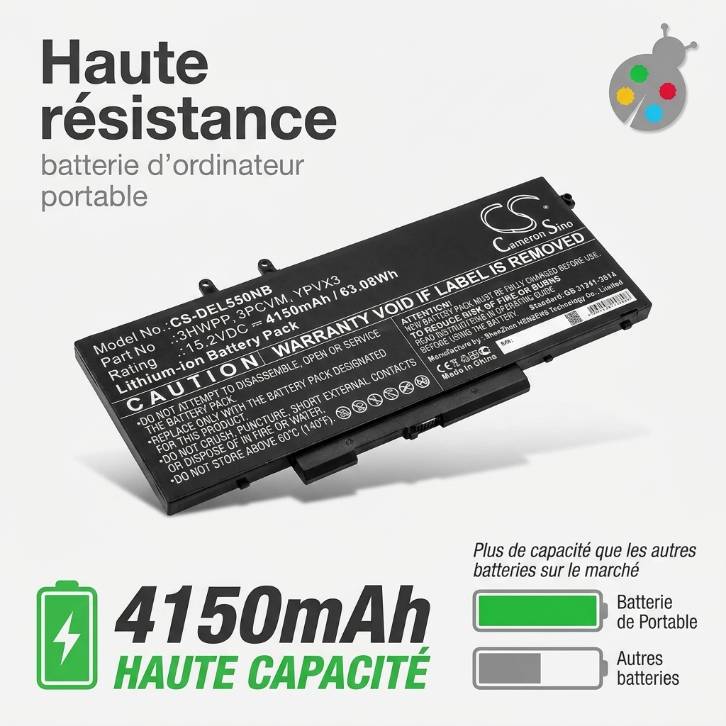 Batterie ordinateur portable dell latitude 14 5410 3tkj6