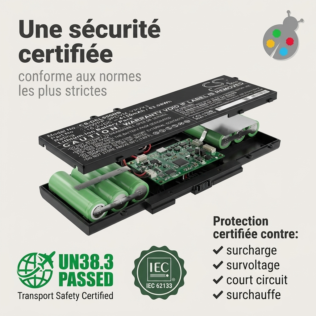 Batterie ordinateur portable dell latitude 14 5410 3tkj6