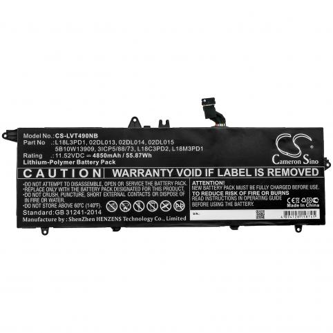 Batterie ordinateur portable lenovo thinkpad t490s 20nx000rcd